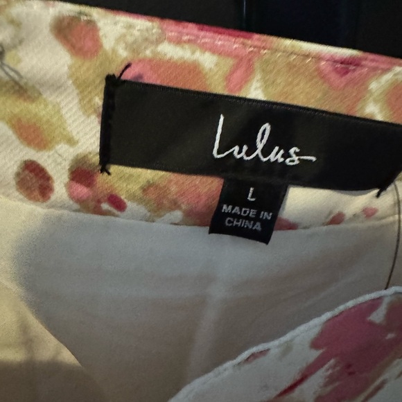 LuLus Floral pink and white 2 piece skirt and top size L  and XL (top) - Picture 5 of 10